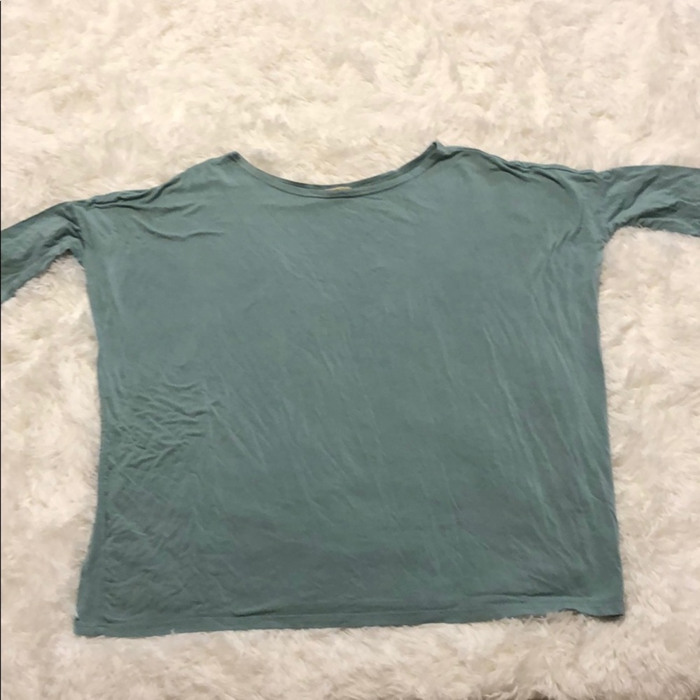 Teal piko 3/4 sleeve